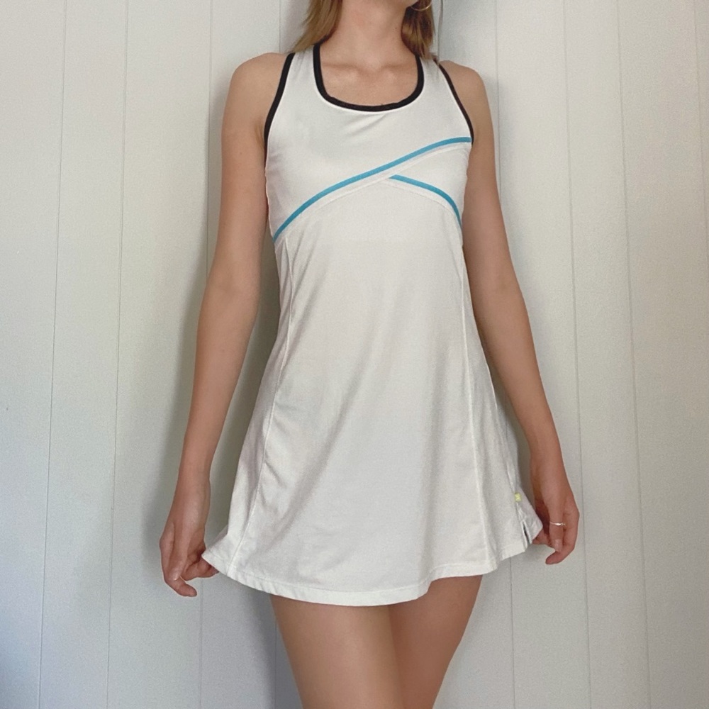 PURE LIME white mini y2k tennis dress